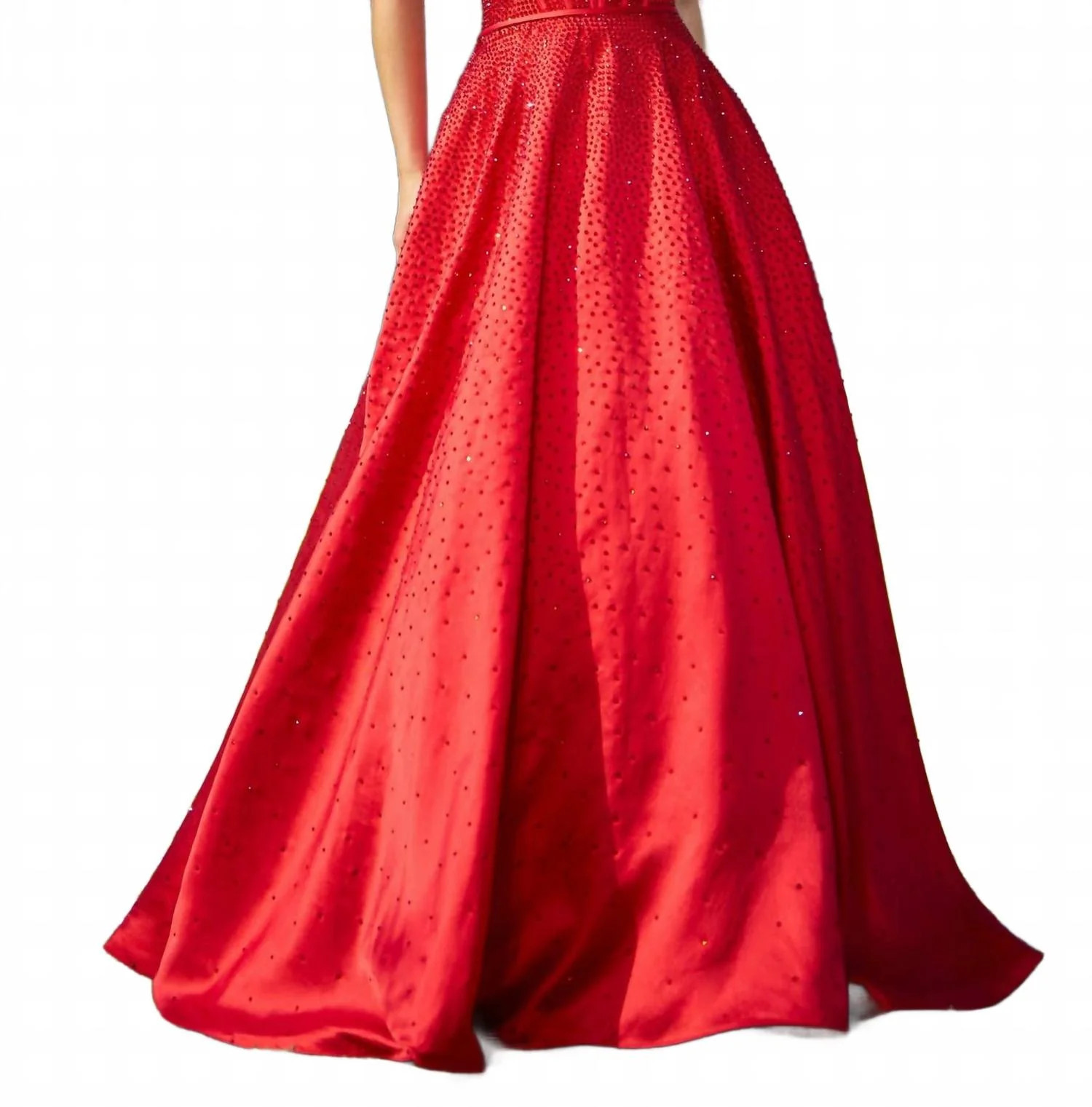 Sparkling Bow Dress In Red | Shop Simon