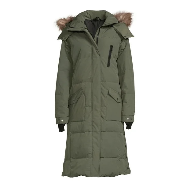 Swiss Tech Women's and Women’s Plus Ultra Long Puffer Jacket - Walmart.com | Walmart (US)