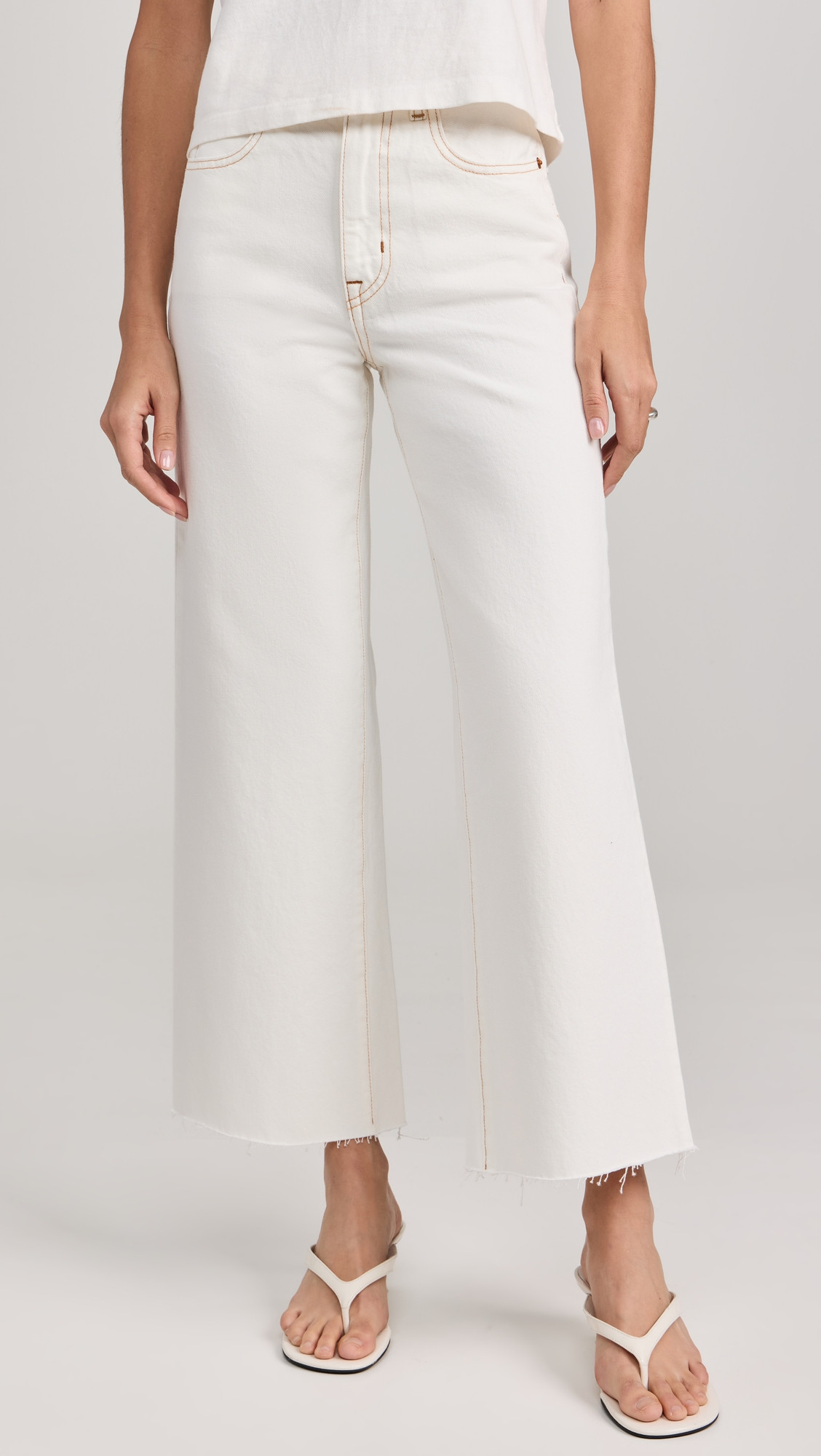 SLVRLAKE Grace Crop Jeans Natural White 23 | Shopbop