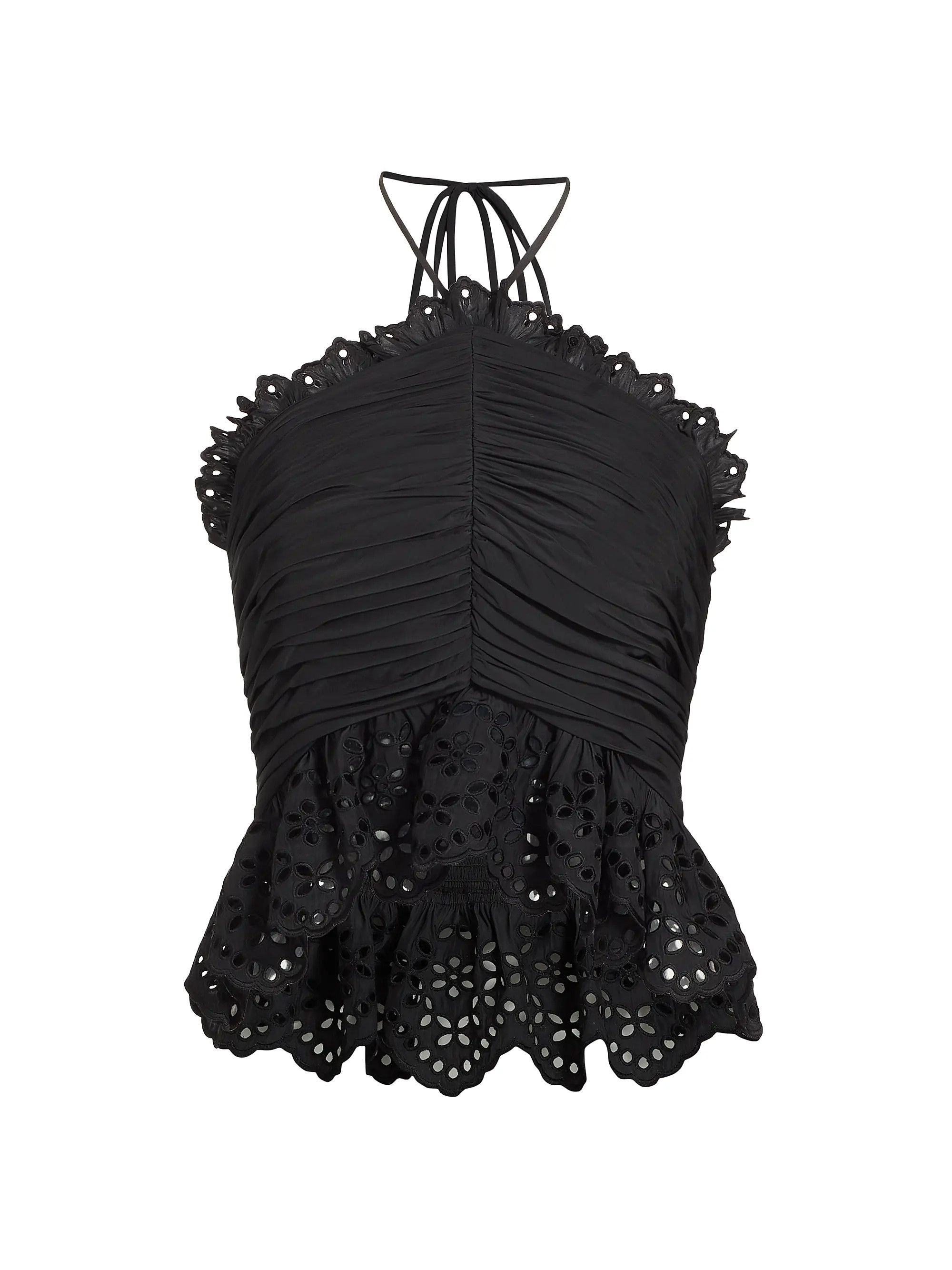 Ramy BrookMichelle Ruched Eyelet Top | Saks Fifth Avenue