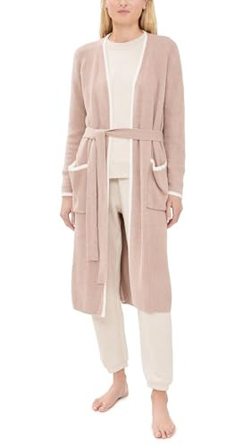 Barefoot Dreams® CozyChic Ultra LIte® Contrast Ribbed Robe, Willow-Pearl, Small/Medium | Amazon (US)