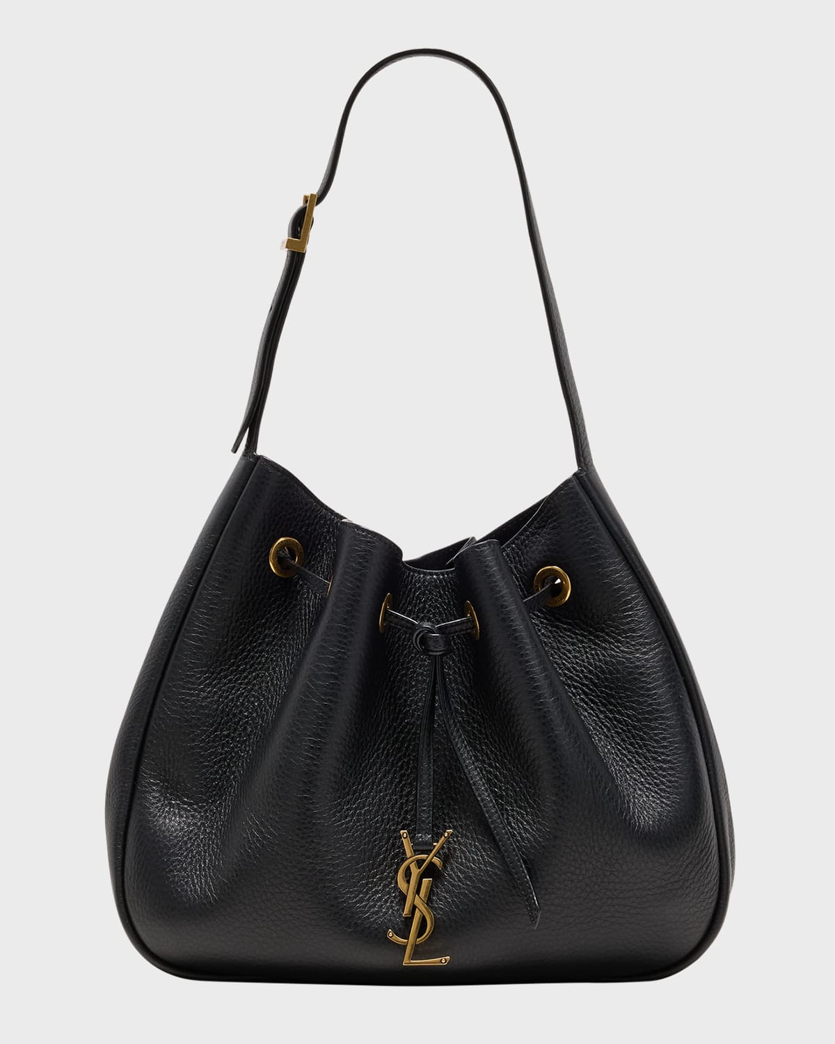 Paris VII Small YSL Hobo Bag in Grained Deer Leather | Neiman Marcus