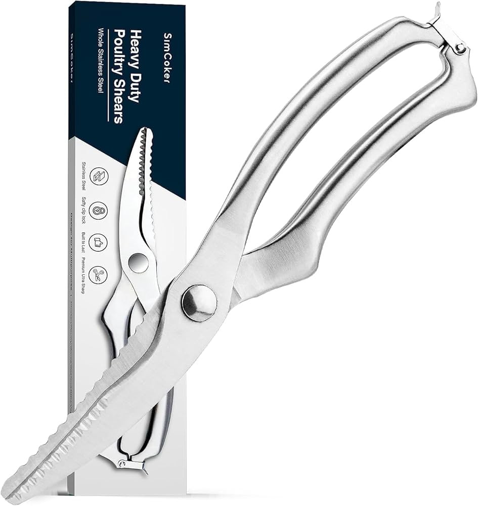 Poultry Shears, Kitchen Shears Heavy Duty With Anti-Slip Handle & Safety Lock, Poultry Scissors f... | Amazon (US)