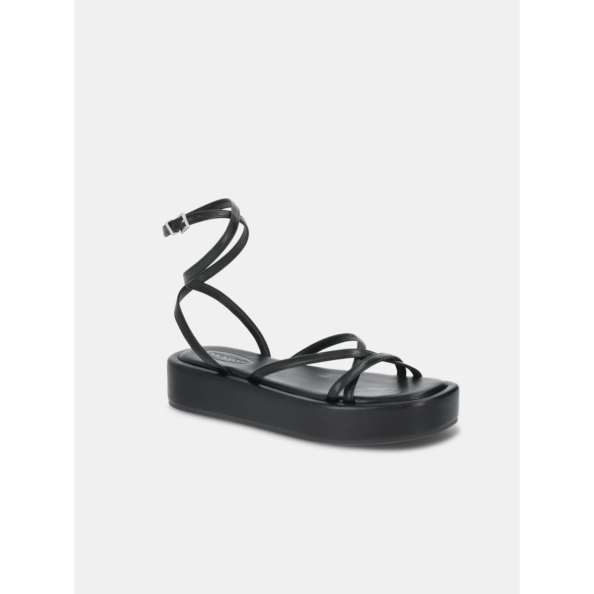 Scoop Women's Platform Strappy Sandals with Adjustable Strap | Walmart (US)