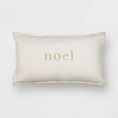 Noel Lumbar Throw Pillow Cream/Gold - Threshold™ | Target