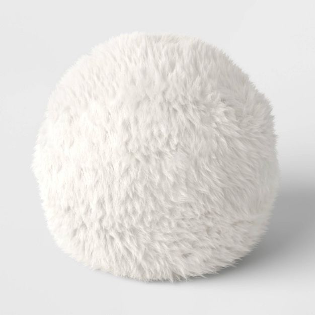 Faux Fur Round Ball Throw Pillow - Room Essentials™ | Target
