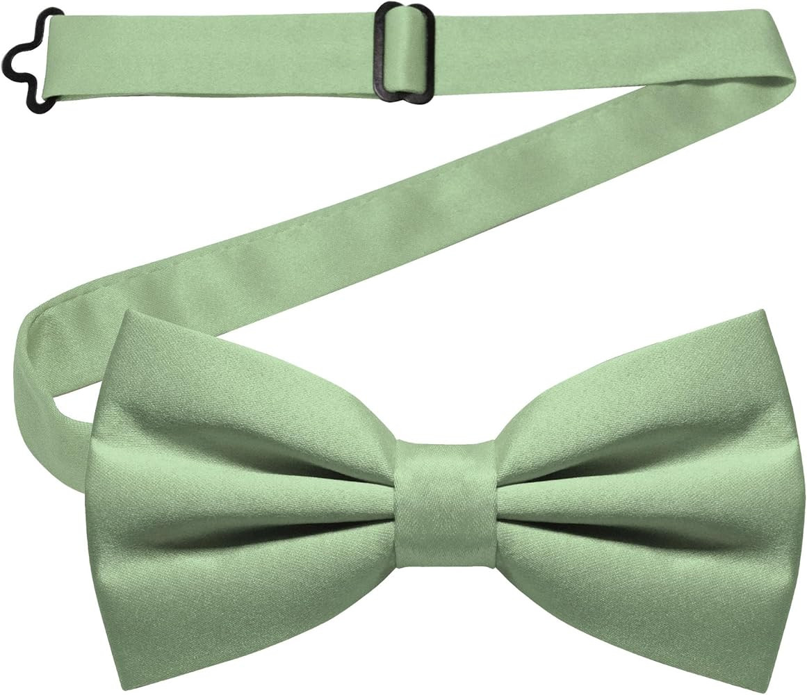Solid Color Pre-tied Bow Tie Adjustable Bowtie for Men | Amazon (US)