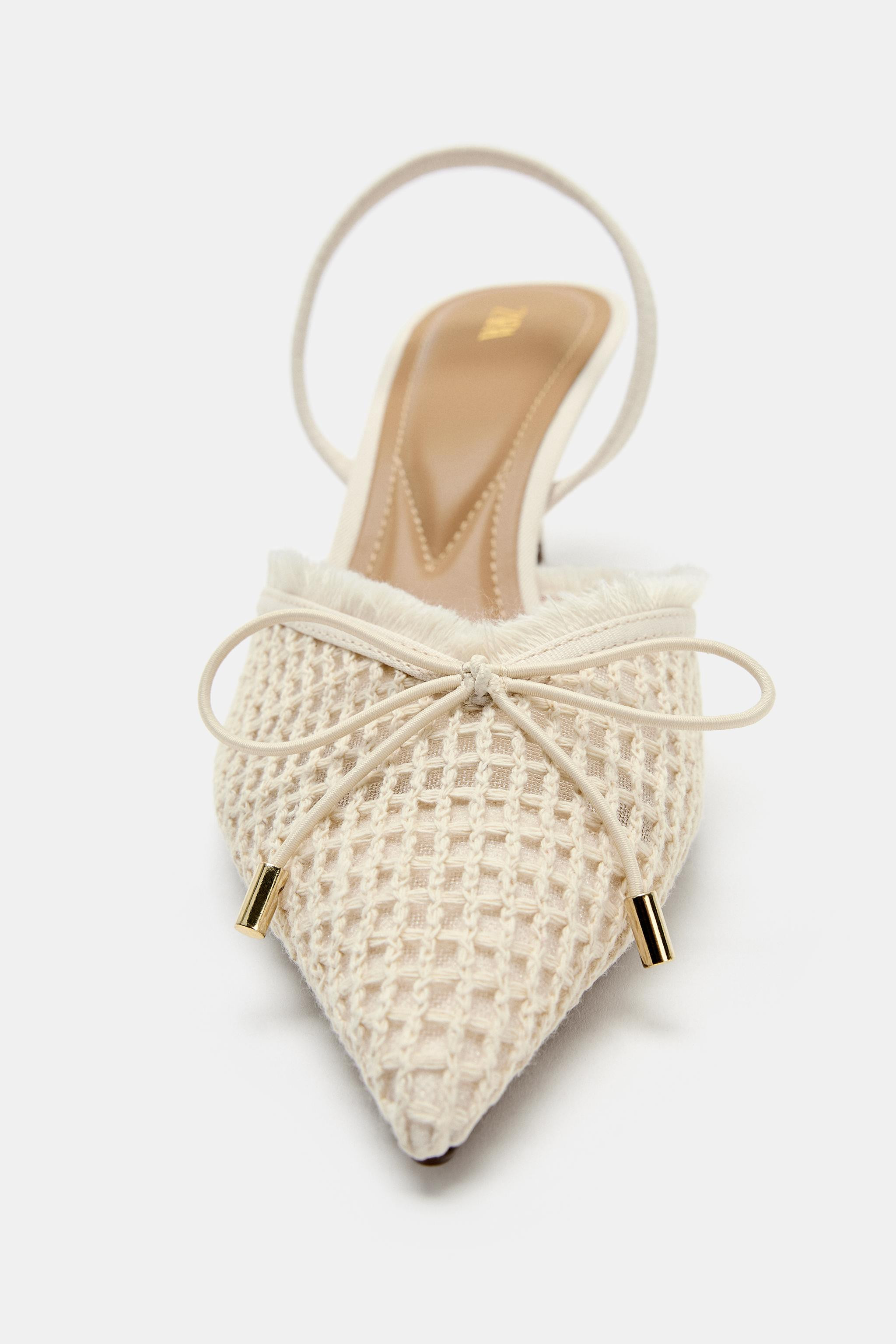 SLINGBACK SHOES WITH BOW | Zara UK