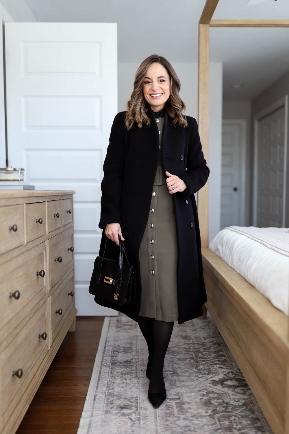 One dress all seasons! Styling a sleeveless dress through all seasons. 

Dress (WHBM): petite 0 - recommend petite 00 if you go off of my sizing, it’s large on me in petite 0 
Turtleneck (J.Crew Factory): xxs 
Tights (Sheertex): xxs 
Heels (Sam Edelman): tts 
Coat (Aritzia): xxs 
Bag (sold out) 

My measurements for reference: I’m 4’10” and 105lbs. My bust, waist, and hip measurement is 32”, 24”, and 36”.

#WHBMpartner @WHBM 

#LTKPetite #LTKWorkwear