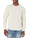 Amazon Essentials Men's Regular-Fit Long-Sleeve Henley Shirt, Oatmeal Heather, X-Small | Amazon (US)