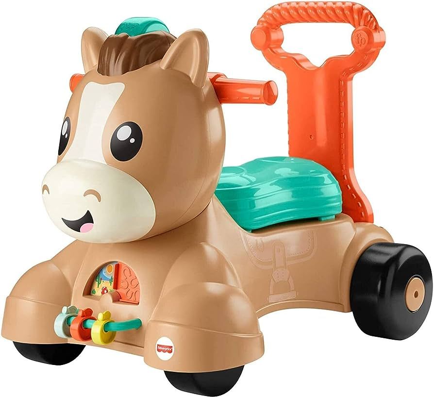Fisher-Price Baby Walker Learning Toy, Walk Bounce & Ride Pony Ride-On with Music and Lights for ... | Amazon (US)