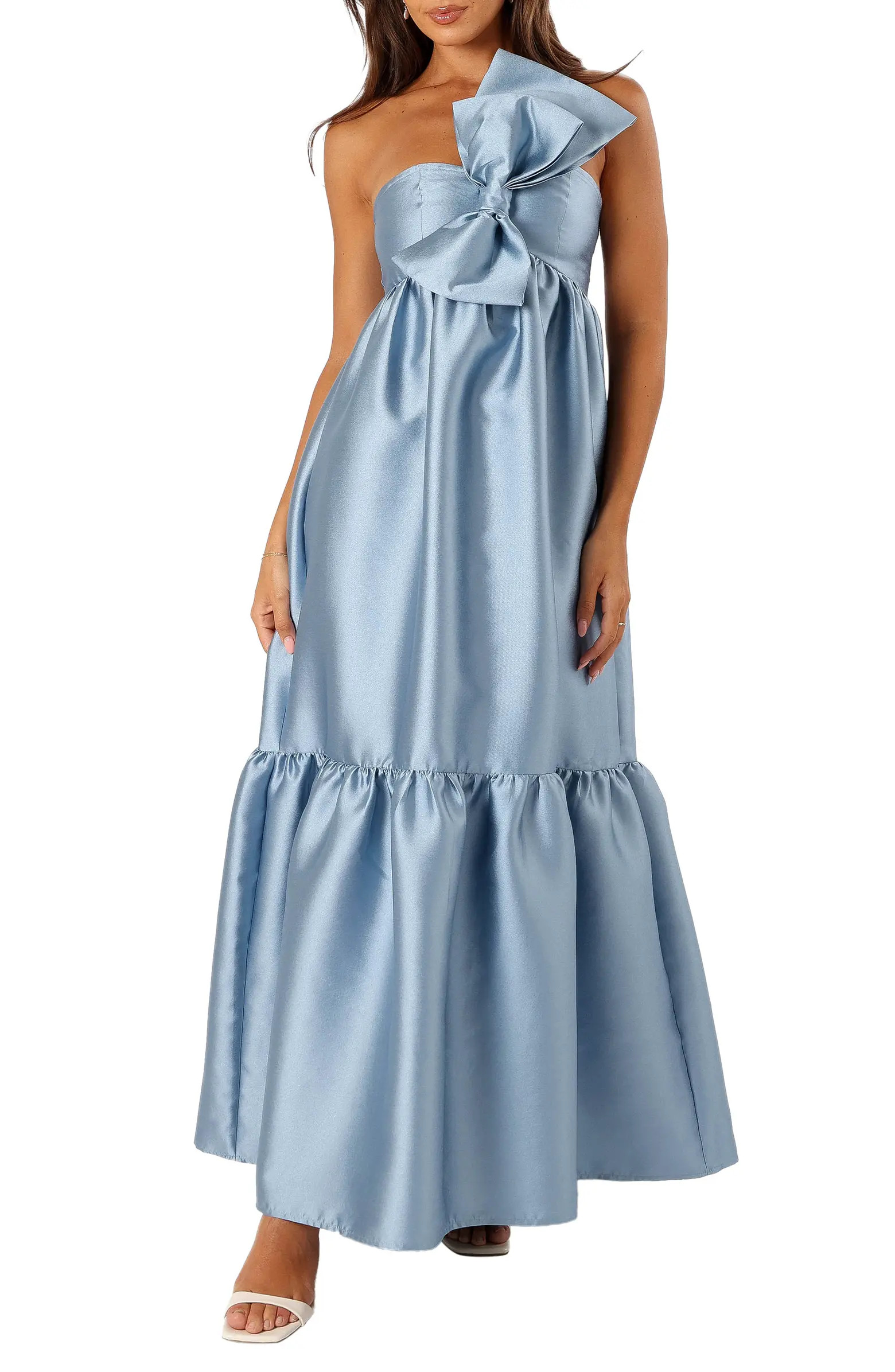 Petal & Pup Betina Bow One-Shoulder Gown | Nordstrom | Nordstrom