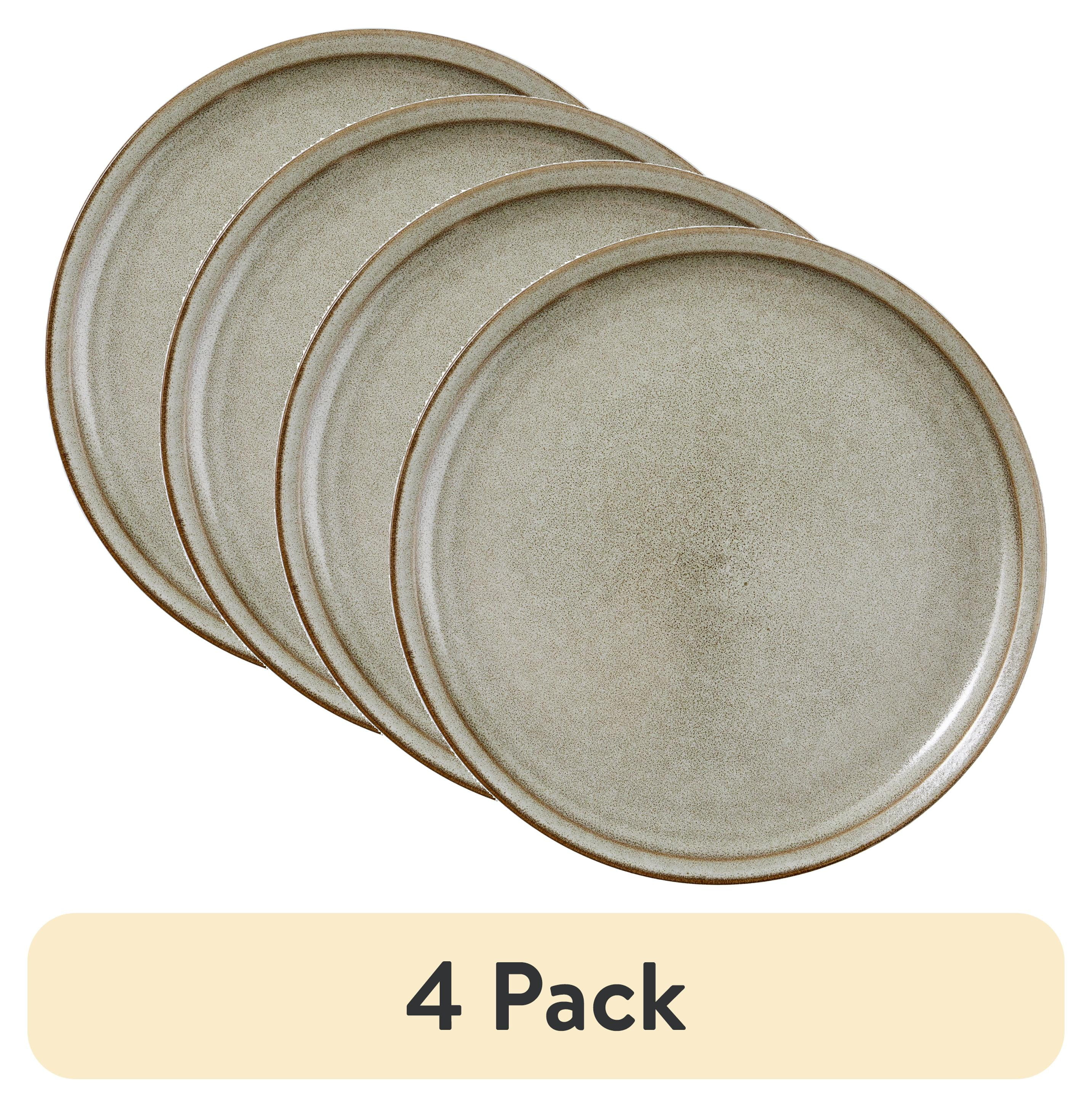 (4 pack) Better Homes and Gardens Banks Cream 10.25-inch Stoneware Dinner Plate | Walmart (US)