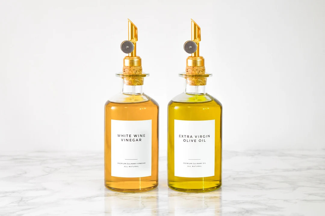 Clean-Modern Oil and Vinegar Labels  • Personalization Available • Durable, Water and Oil Res... | Etsy (US)