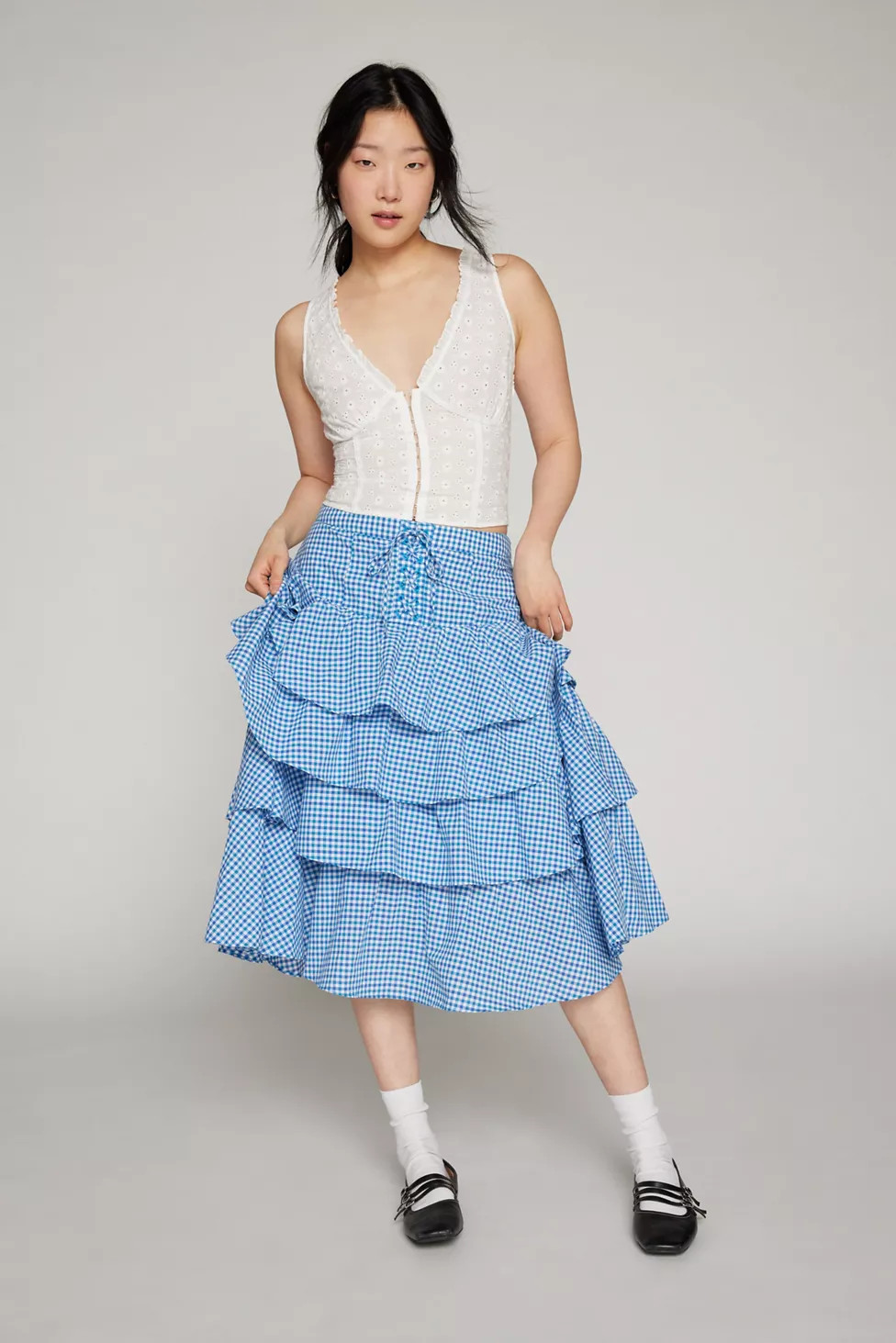 Kimchi Blue Diana Tiered Maxi Skirt | Urban Outfitters (US and RoW)