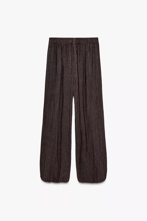 TEXTURED BALLOON PANTS | Zara US