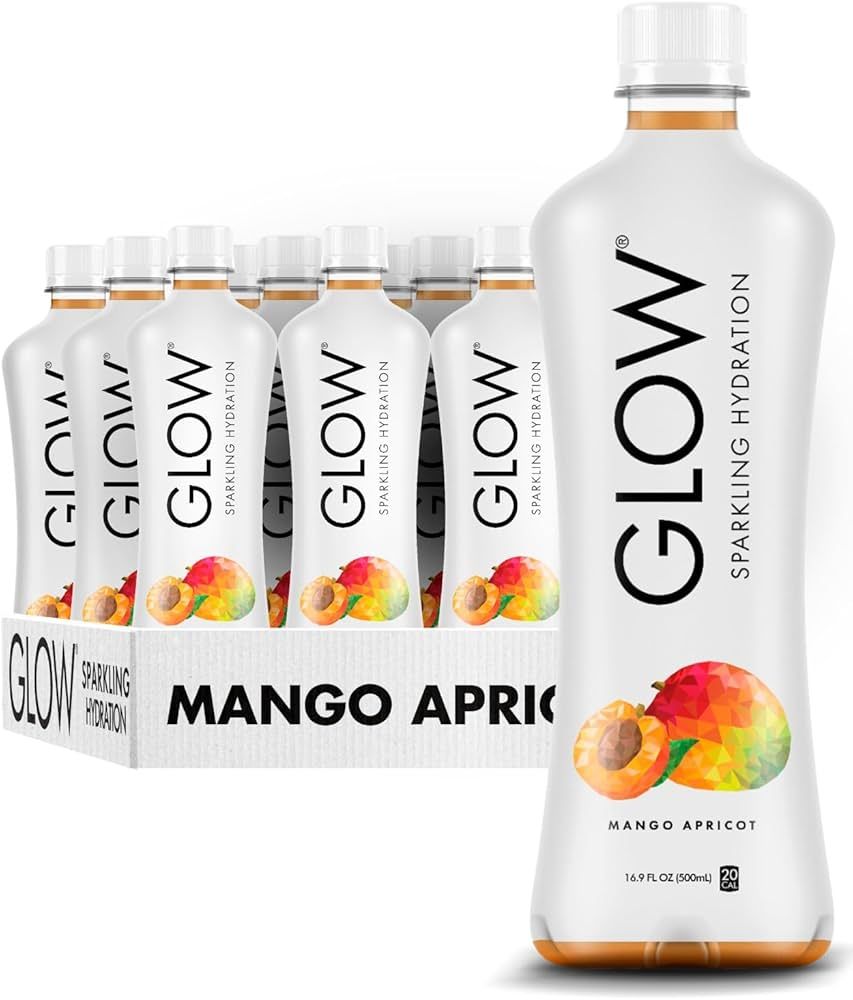 GLOW Sparkling Hydration Drink 16.9oz 12 Pack – Sugar Free Low Calorie All Natural Antioxidant ... | Amazon (US)