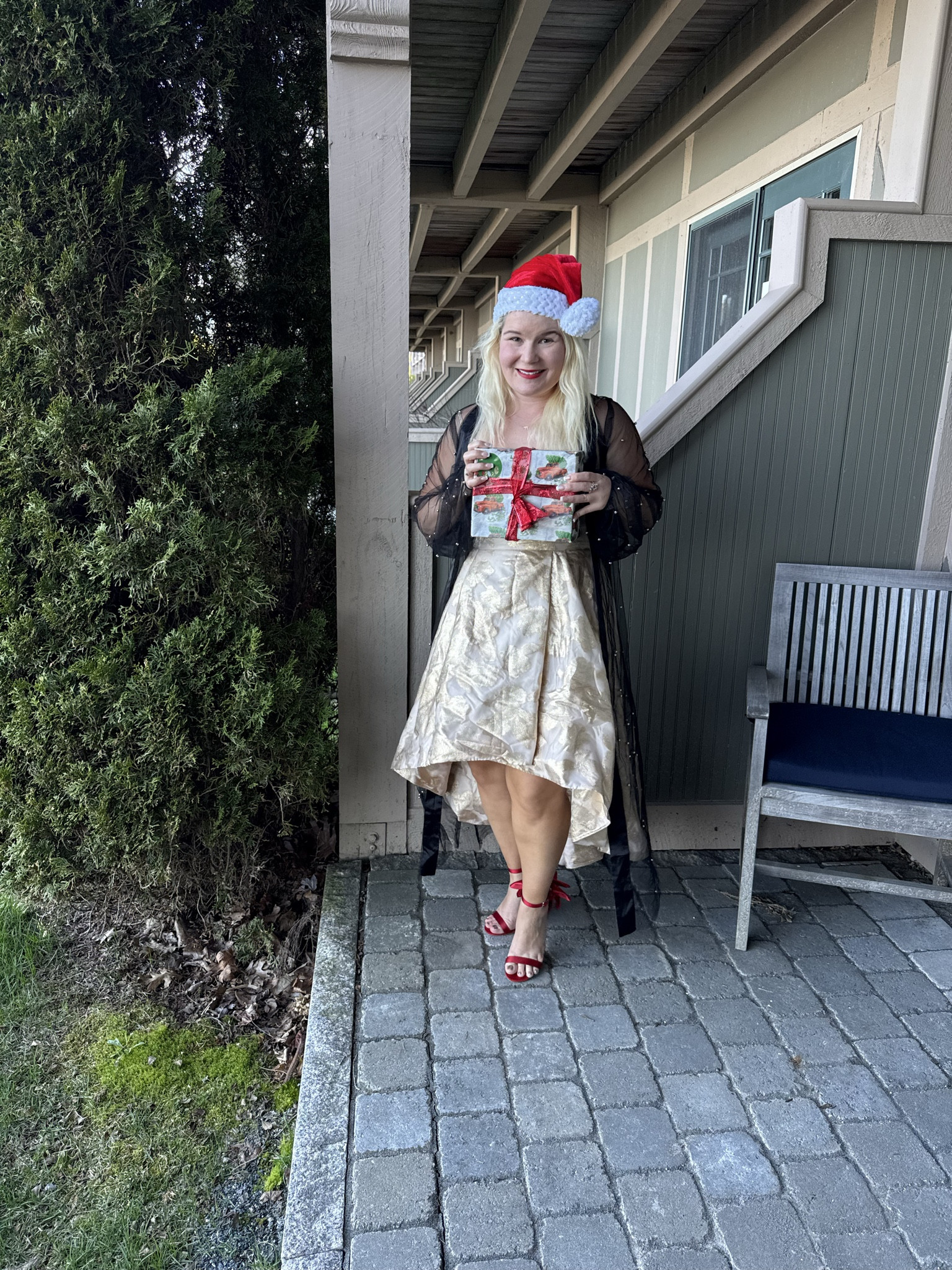 I love this high low dress. It is perfect for the holidays. 