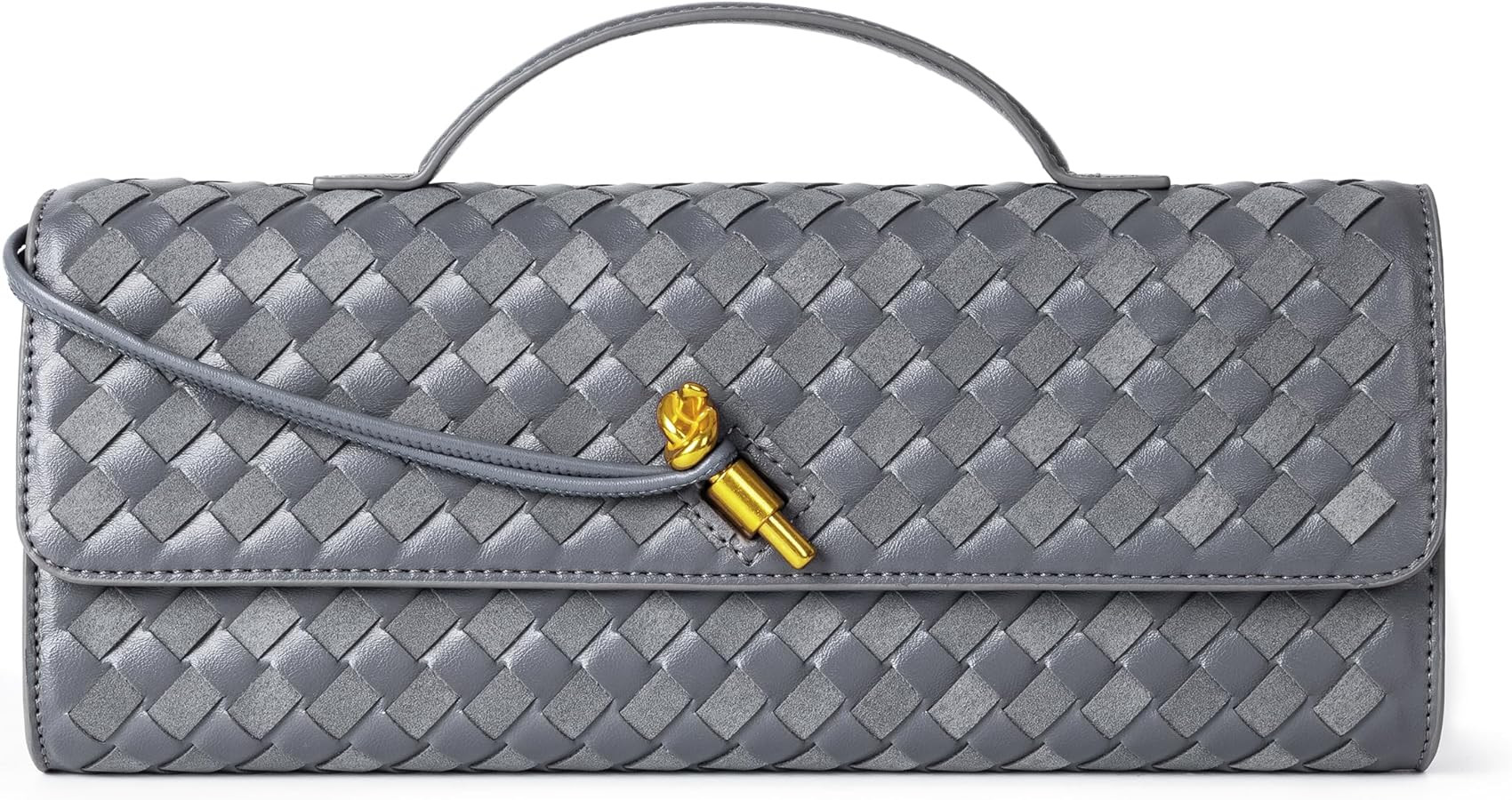 Joryin Woven Purse for Women Evening Clutch Woven Leather & Suede Handbags Crossbody Bag Suede Pu... | Amazon (US)