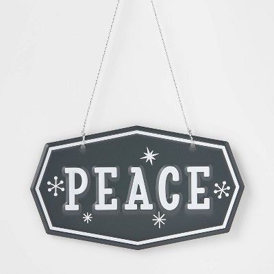 Metal Peace Sign Christmas Tree Ornament - Wondershop™ | Target