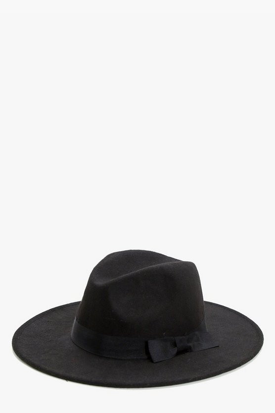 Basic Ribbon Trim Fedora | Boohoo.com (US & CA)