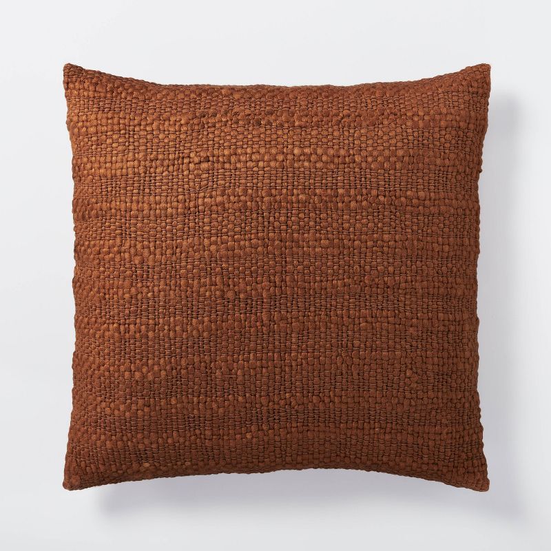 Oversized Woven Acrylic Square Throw Pillow Rust - Threshold&#8482; designed with Studio McGee | Target