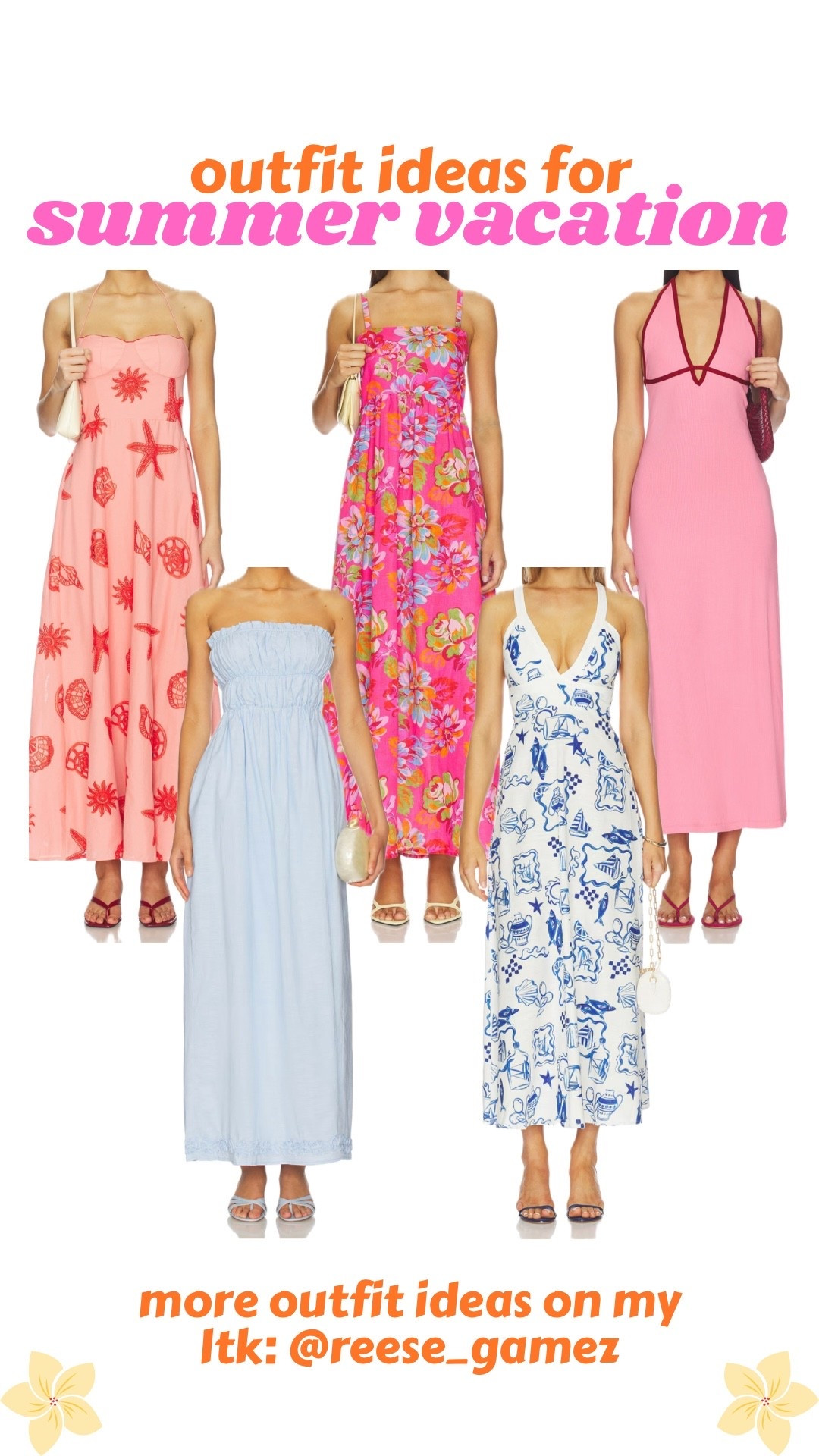 outfits for summer vacation 🩷 beach dress, long dress, maxi dress, summer dress, vacation dress, striped dress, floral dress 

#LTKootd #LTKTravel #LTKSeasonal