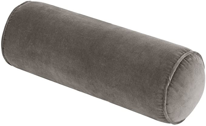 Nate Home by Nate Berkus Decorative Cotton Velvet Bolster Pillow | Soft Luxurious Modern Decor, C... | Amazon (US)