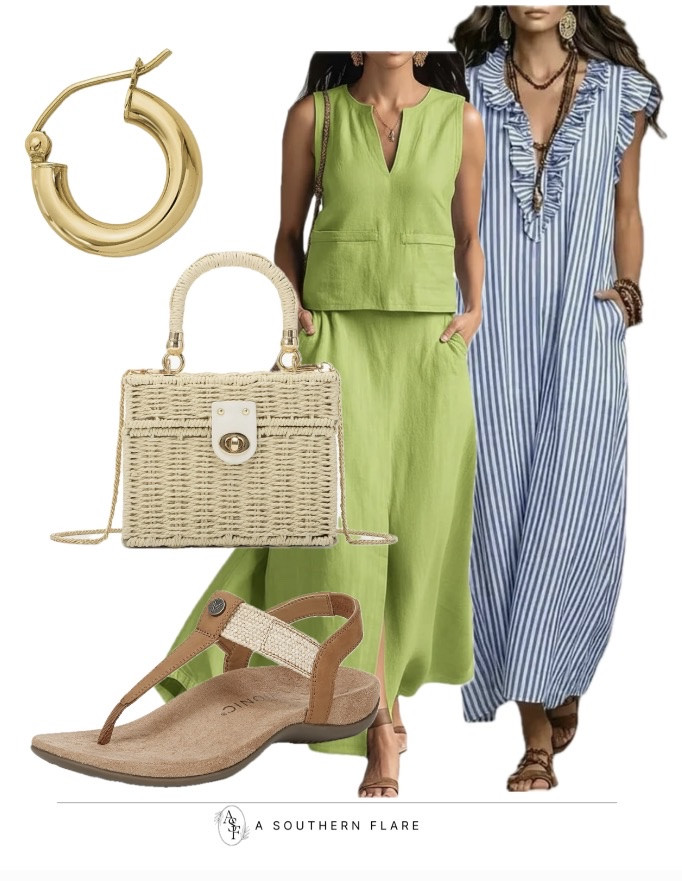 Feeling summer vibes with these new additions. From sundresses to sandals, perfect for a beach day! #SummerStyle #BeachWear