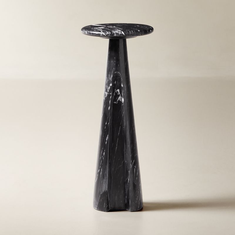 Ciccio Black Marble Side Table + Reviews | CB2 | CB2