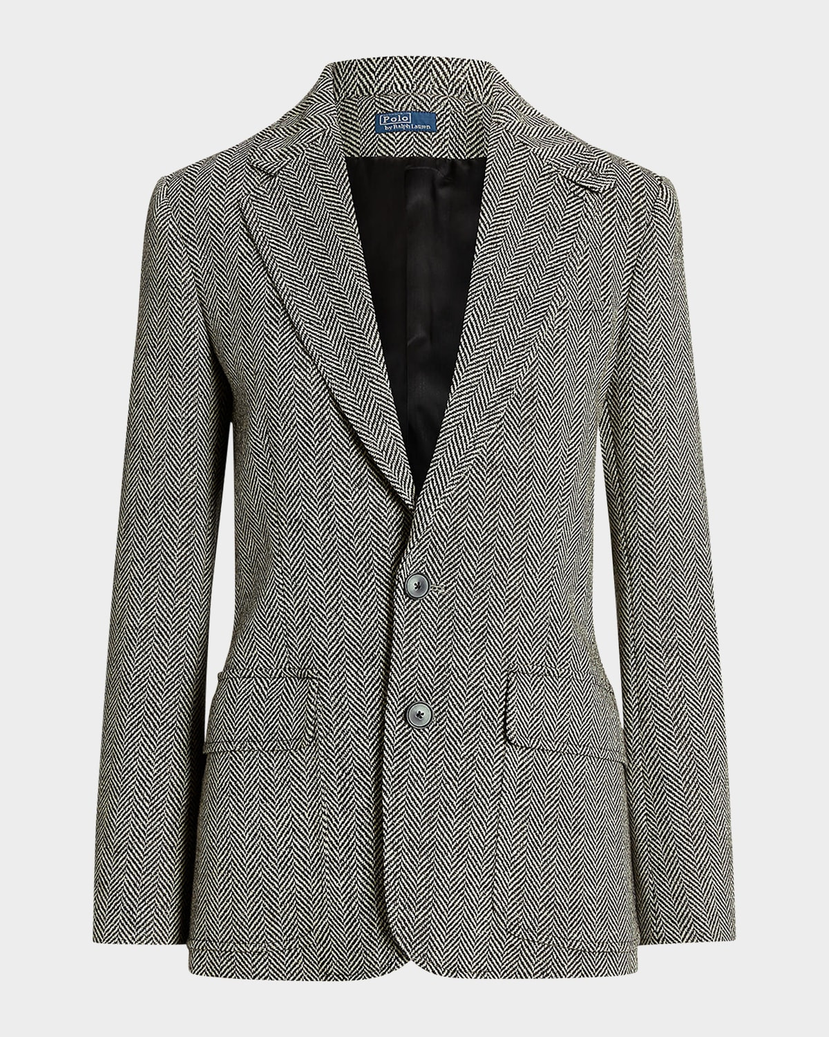 Herringbone Linen-Blend Blazer | Neiman Marcus