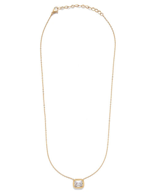 Set In Stone Crystal Necklace - Clear | VICI