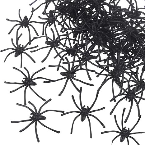 TUPARKA 50 Pcs Halloween Fake Spider Plastic Mini Spiders Realistic Joke Toys for Haunted House H... | Amazon (US)