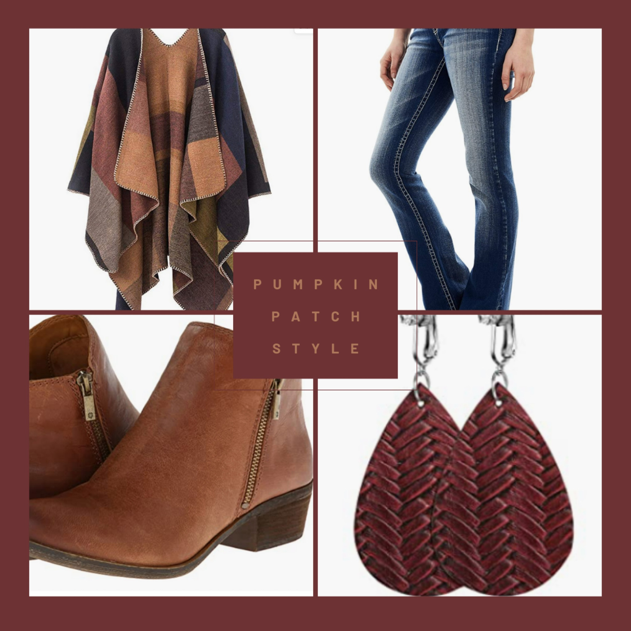 The Perfect Fall Outfit for a day at the Pumpkin Patch! The flannel shawl is perfectly paired with dark washed bootleg jeans and a Luck Brand camel bootie. 
Fall Wardrobe
Fall Style  
Booties 
Cardigan Sweater
Winter Cape
Fall Shoes 
Statement Earrings
Accessories 
Burgundy
Amazon Finds


#LTKSeasonal #LTKunder50 #LTKshoecrush