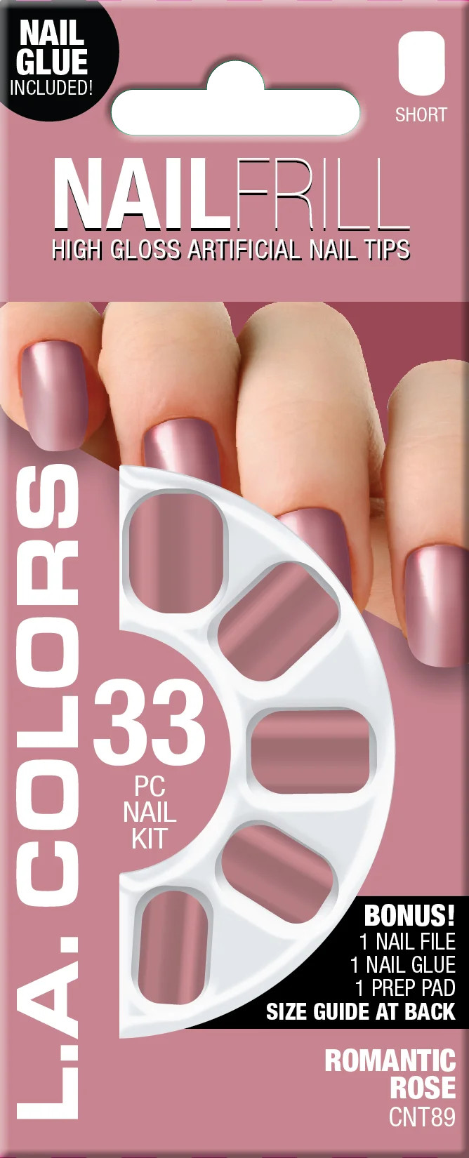 L.A. COLORS Nail Frill Kit, Romantic Rose, 33 Count | Walmart (US)