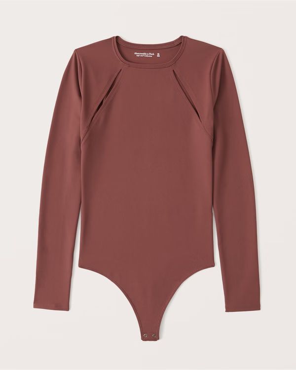 Seamless Fabric Long-Sleeve Cutout Bodysuit | Abercrombie & Fitch (US)