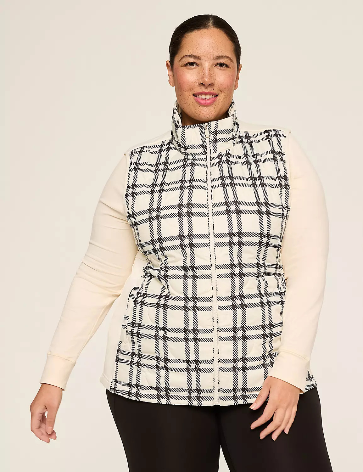 LIVI Quilted & Knit Vest | LaneBryant | Lane Bryant (US)