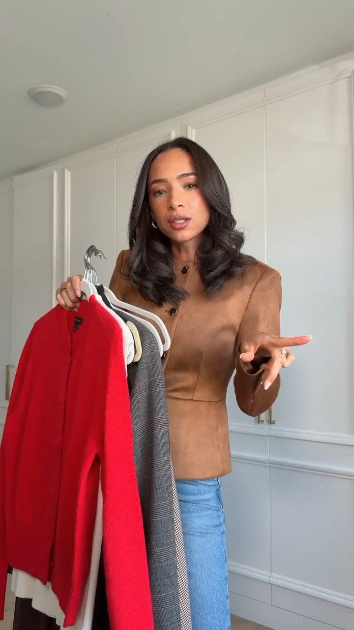 Fall office outfits ❤️ I’m so excited to see fall fashion trends like plaid, suede, and red in work appropriate clothes 🤩 Sizing details below👇🏽 Cropped blazer - size 2 Trousers - size 2 Mockneck shell sweater - size XS Houndstooth midi skirt - size 2 Red cardigan - size S Suede trousers - size 2 Pleated dress - size 2 Faux suede jacket - size 2 Cuffed jeans - size 2

#LTKSaleAlert #LTKSeasonal