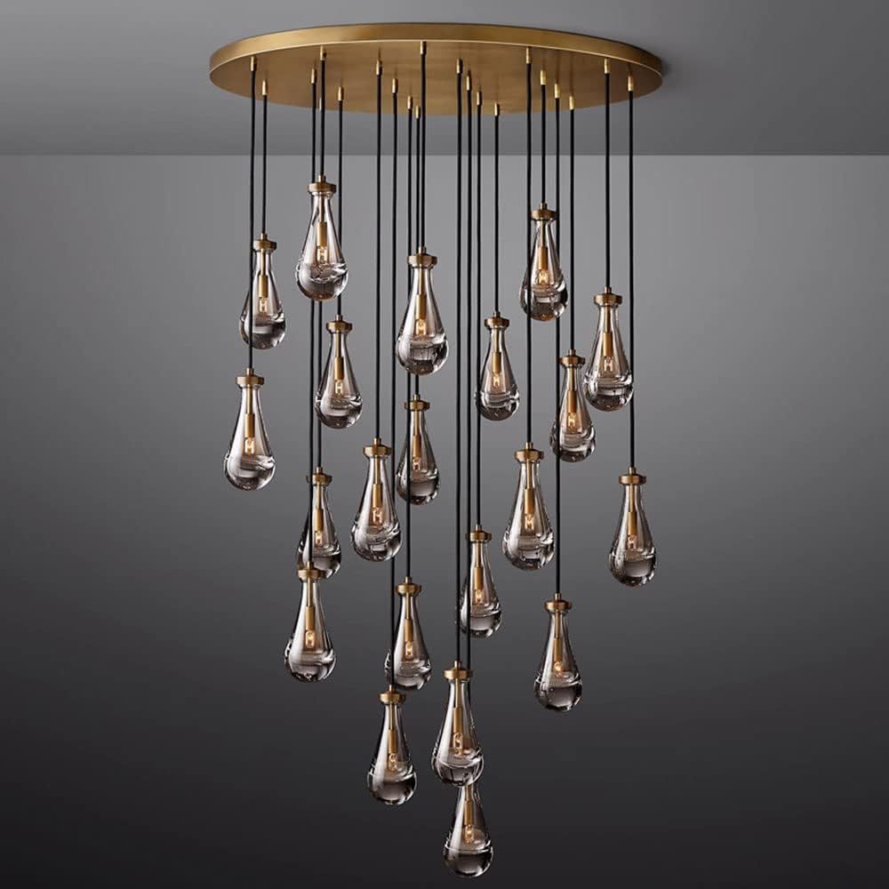 IBalody Modern K9 Crystal Pendant Lights Creative Raindrop Hanging Light Light Luxury Indoor Mult... | Amazon (US)
