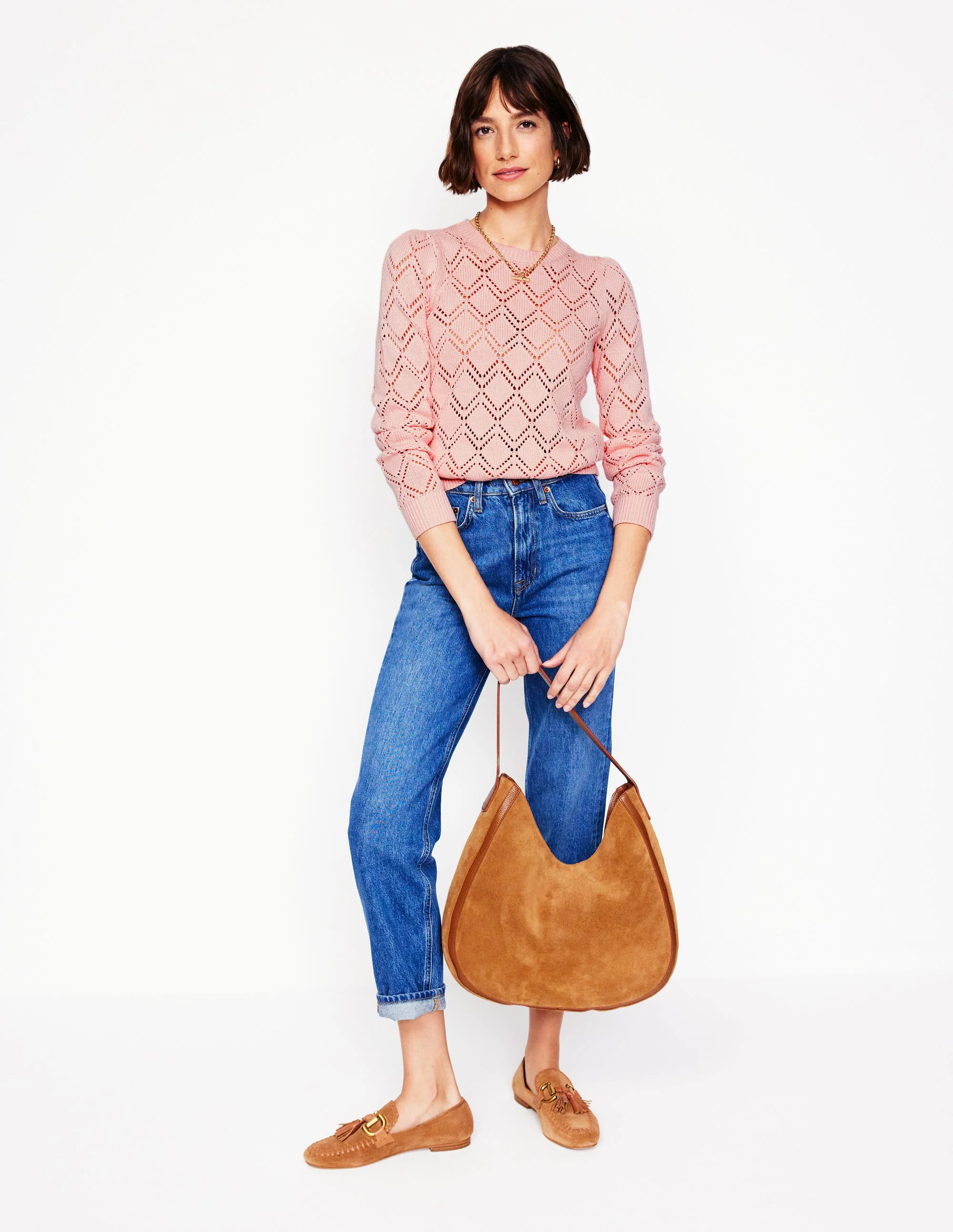 Enid Puff Sleeve Sweater-Milkshake | Boden (US)