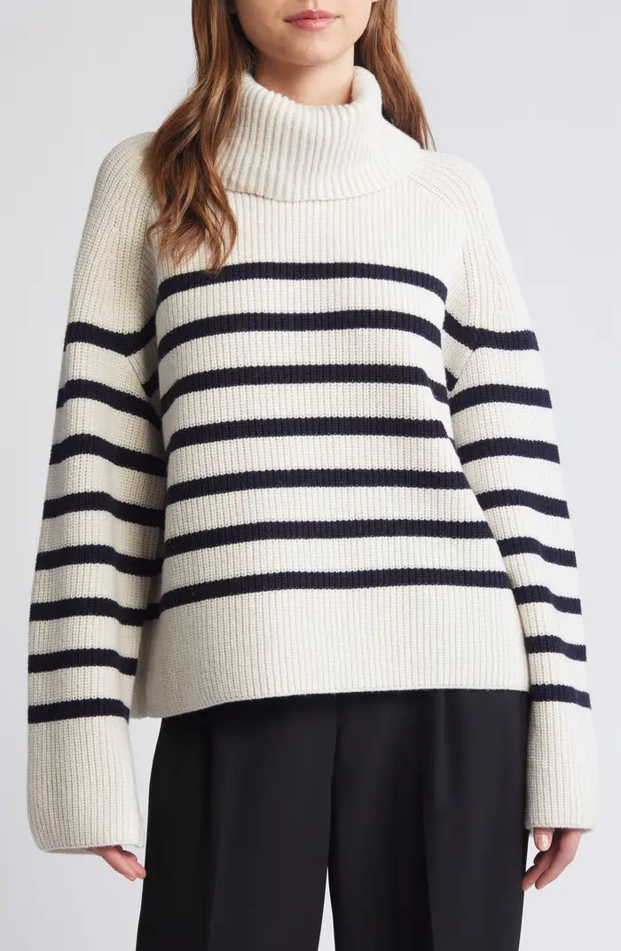 Stripe Wool Turtleneck Sweater | Nordstrom