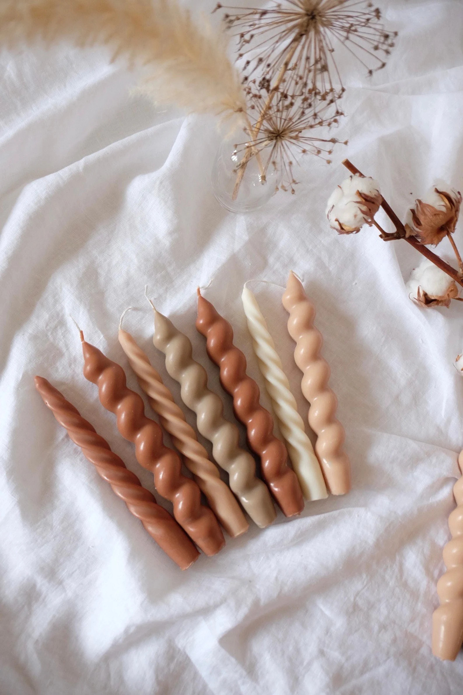 Chunky Twist Pillar Candles  Spiral Taper Candles  Twist | Etsy | Etsy (US)