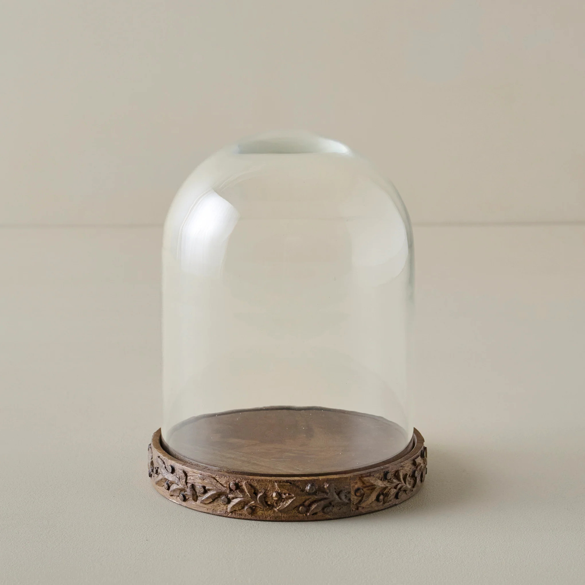 Eleanor Carved Wood Cloche | Magnolia