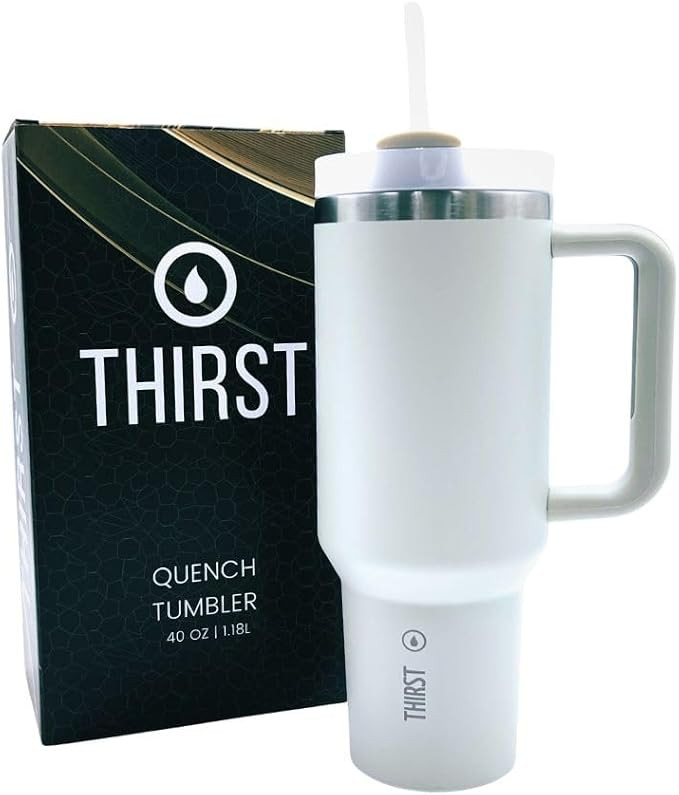 THIRST Quench H2.0 40 oz tumbler with handle and straw | Stainless Steel Tumbler | Insulated Tumb... | Amazon (US)