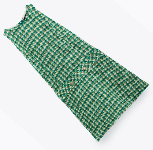 ZARA NEW WOMAN SHORT HOUNDSTOOTH TEXTURED PINAFORE DRESS GREEN XS-XL 8776/122  | eBay | eBay AU