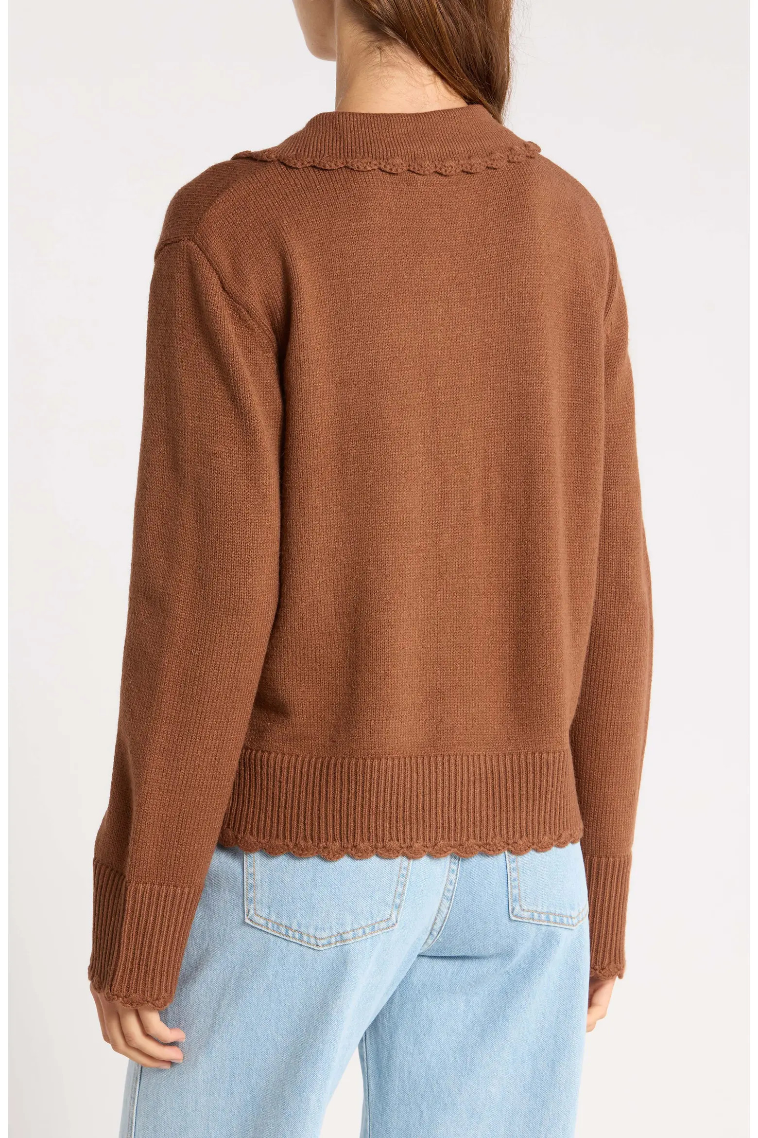 FARM Rio Countryside Cow Split Neck Sweater (Women) | Nordstrom | Nordstrom