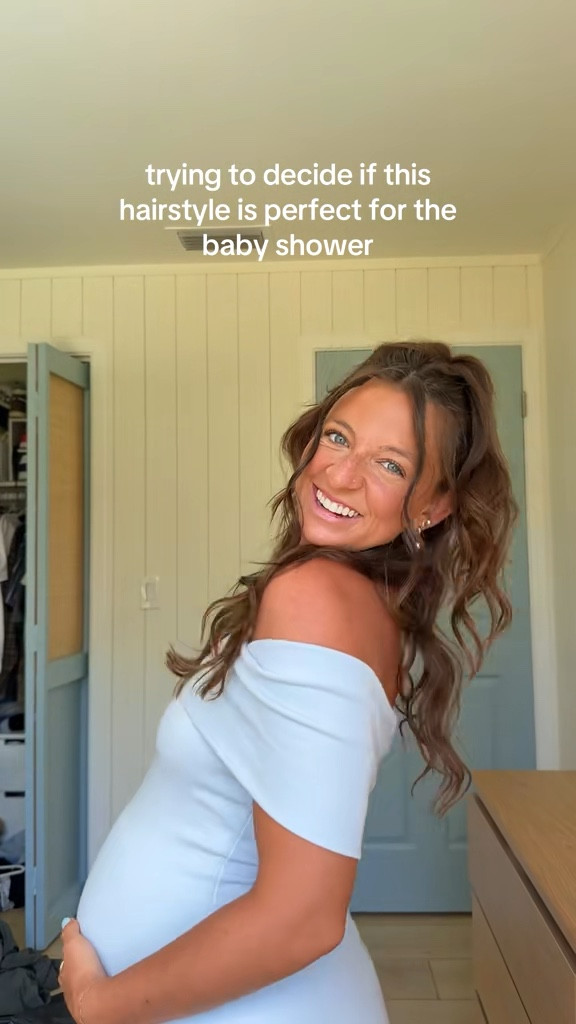 what I wore to my baby shower 🩵 

#LTKBump #LTKmomlife #LTKootd