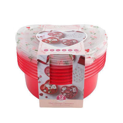Cook With Color Heart Shaped with Flower Print Semi Durable food Storage Container | Target