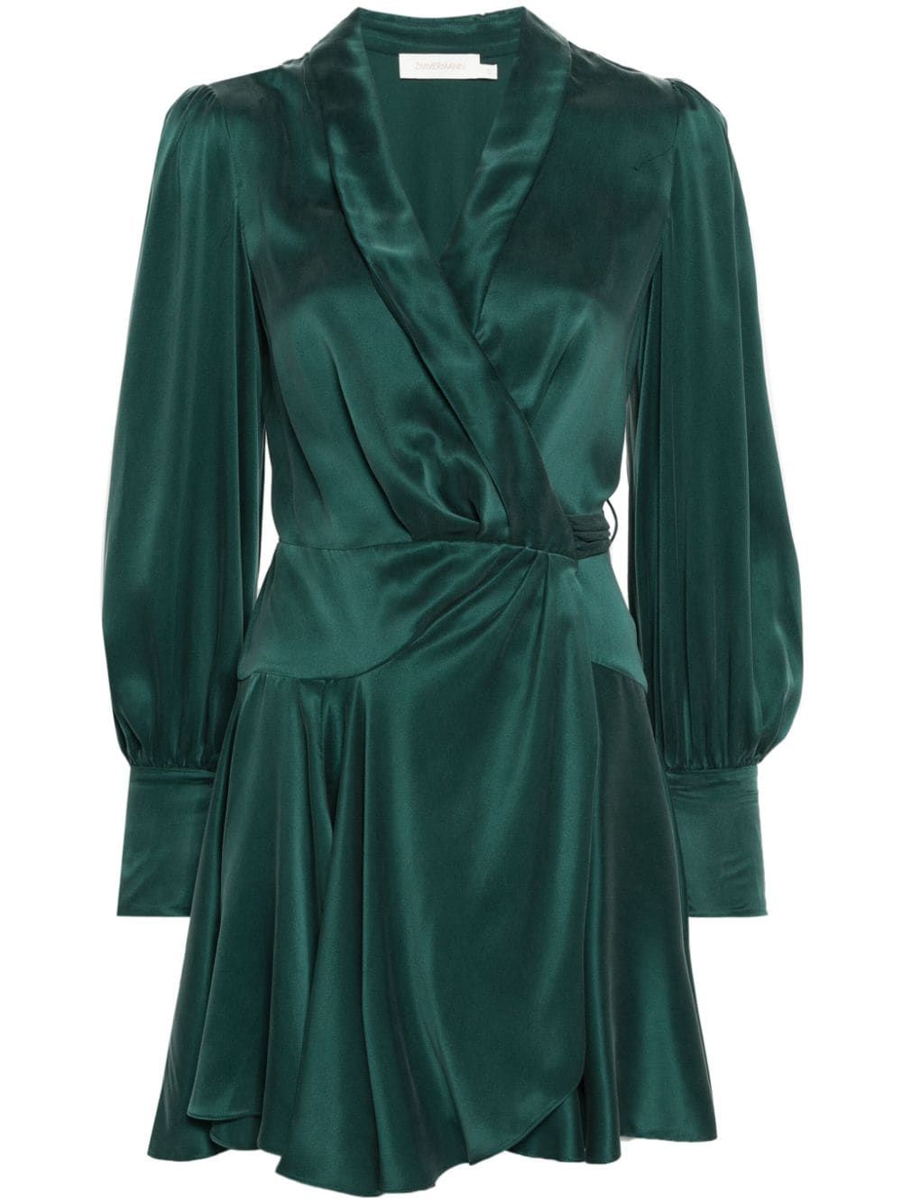 ZIMMERMANN wrap-design Silk Mini Dress - Farfetch | Farfetch Global