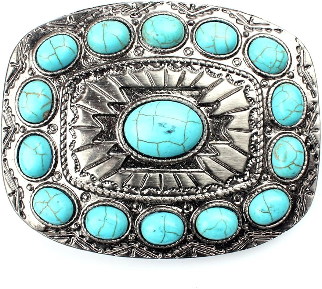 HUABOLA CALYN Turquoise belt buckle western buckles for ladies | Amazon (US)